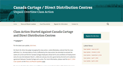 Desktop Screenshot of canadacartageclassaction.com