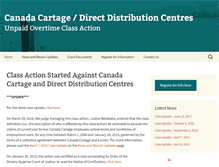 Tablet Screenshot of canadacartageclassaction.com